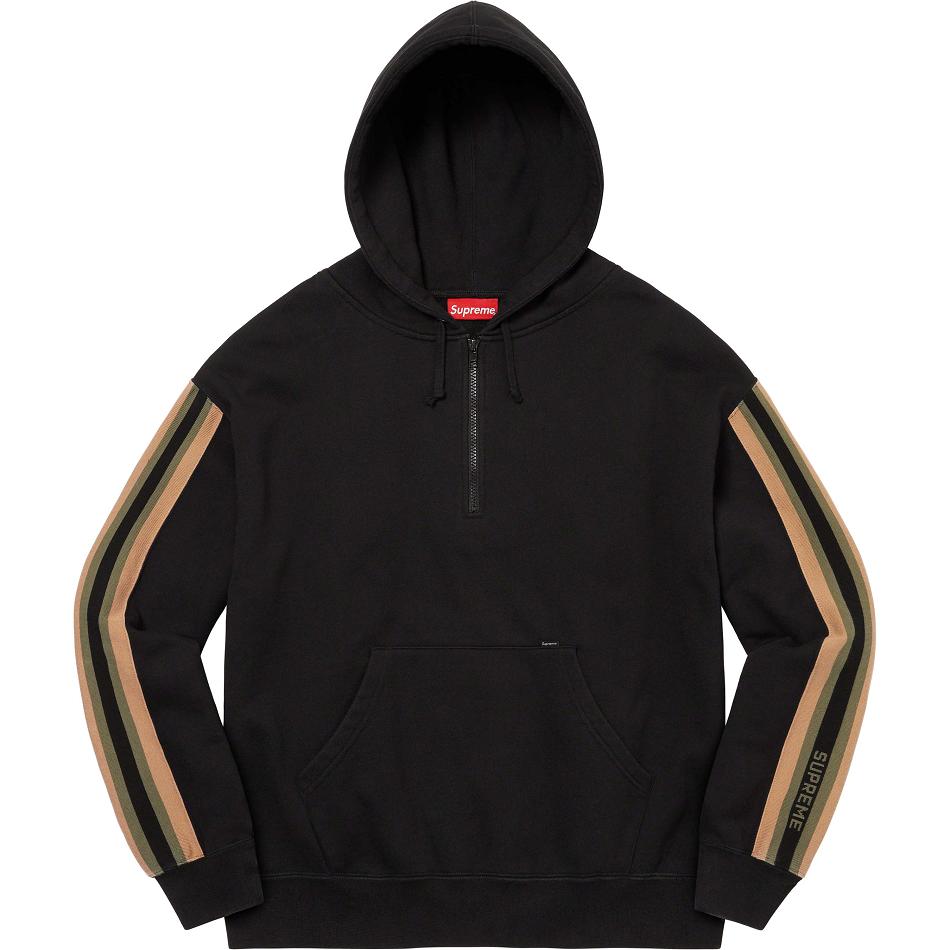 Sudaderas Supreme Half Zip Hooded Negras | Supreme 336SO